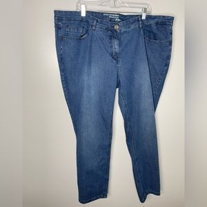 Ulla Popken Plus Size Jeans 24 Sarah Skinny Fit Medium Wash Stretch